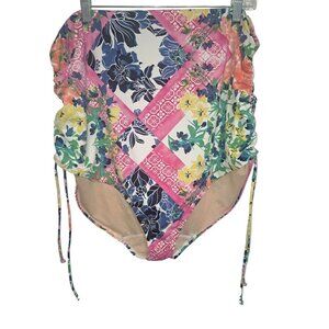 Swim by Cacique Bikini Bottoms Floral Lane Bryant High Waist Plus Size 26